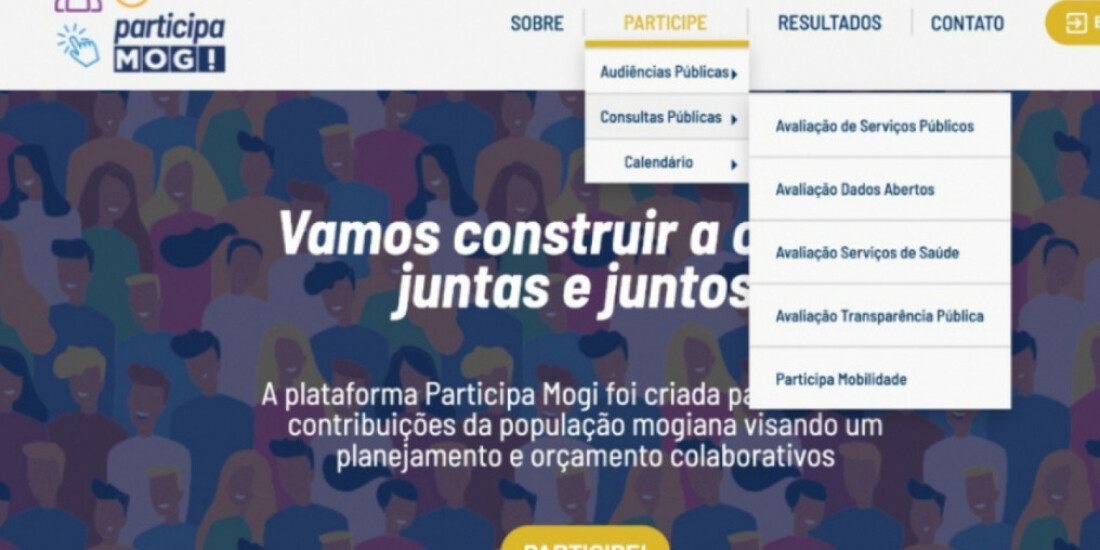 Transparência e Comunicação fará pesquisas pelo Participa Mogi