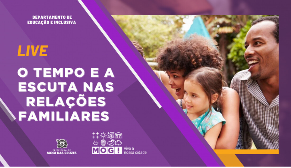 Educação de Mogi das Cruzes promoverá live sobre relações familiares