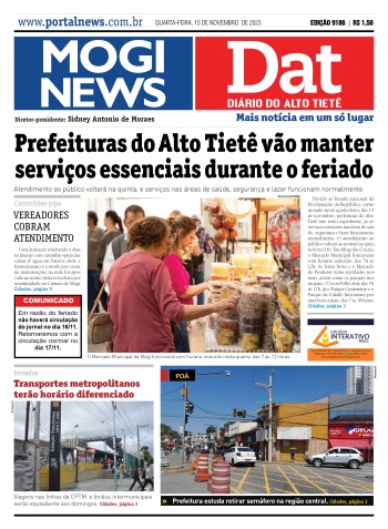 Edição Mogi News/DAT - 15 de novembro de 2023