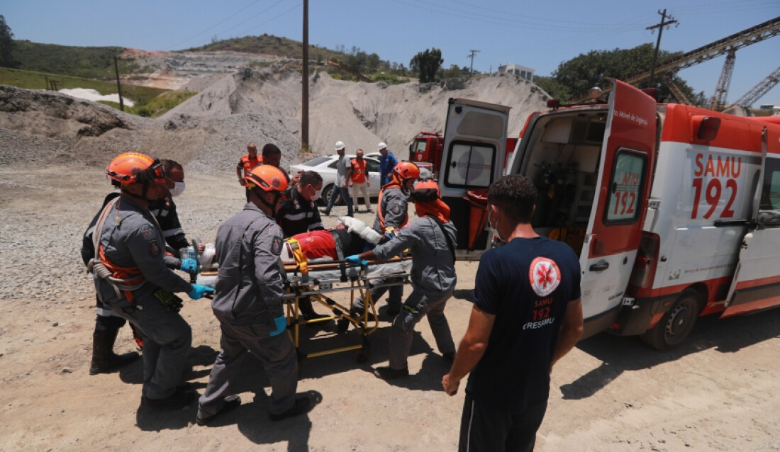 Órgãos de emergências participam de simulado sobre atendimento de emergência em barragens de rejeitos