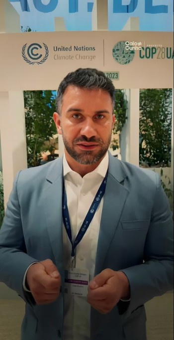 Caio Cunha participa da COP 28 e assina compromisso para reduzir carbono