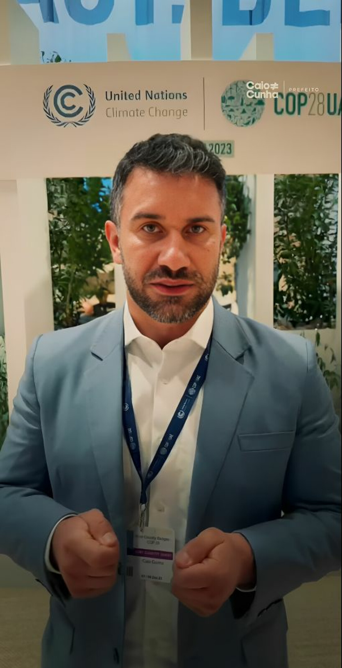 Caio Cunha participa da COP 28 e assina compromisso para reduzir carbono