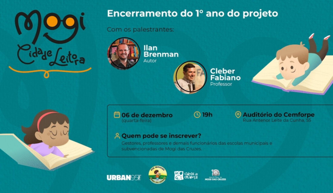 Mogi, Cidade Leitora terá evento de encerramento nesta quarta