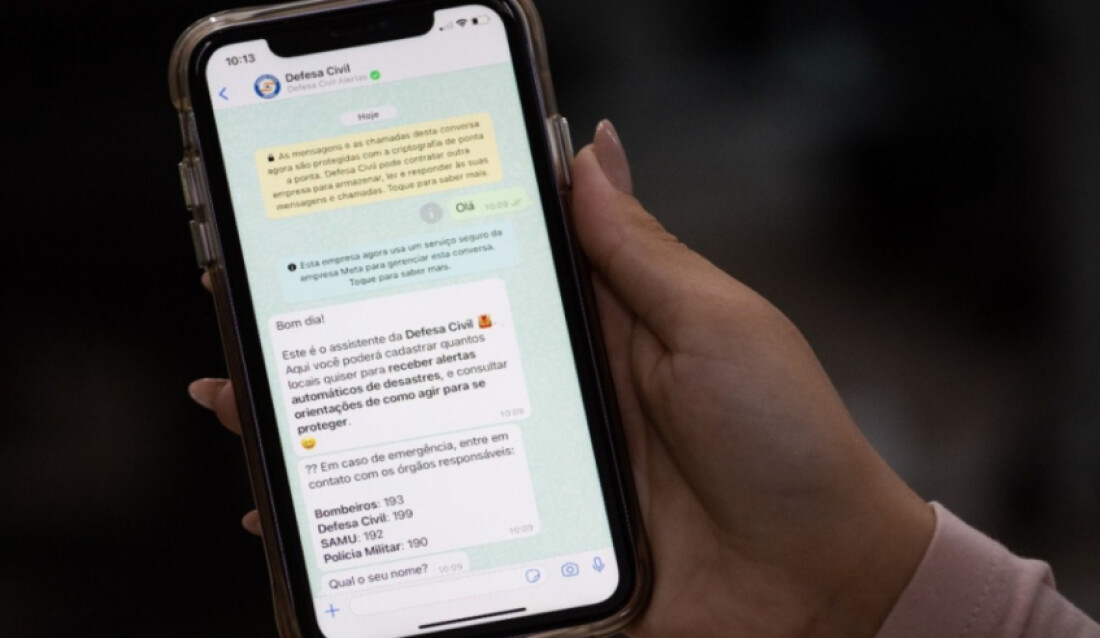 População pode receber alertas da Defesa Civil no celular sobre chuvas e ventos 