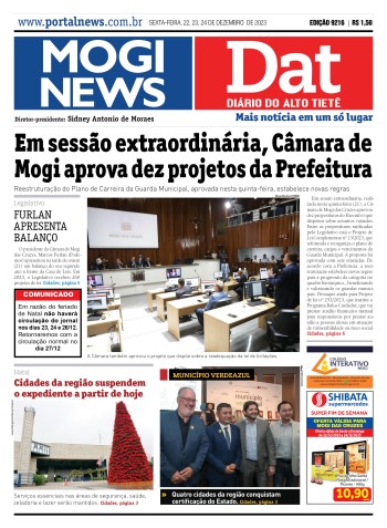 Edição Mogi News/DAT - 22 de dezembro de 2023
