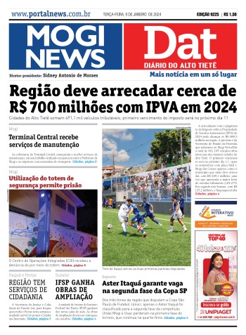 Edição Mogi News/DAT - 9 de janeiro de 2024