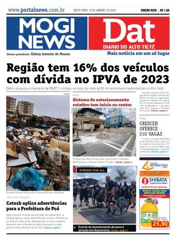 Edição Mogi News/DAT - 12 de janeiro de 2024