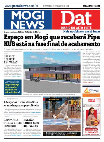 Edição Mogi News/DAT - 25 de janeiro de 2024
