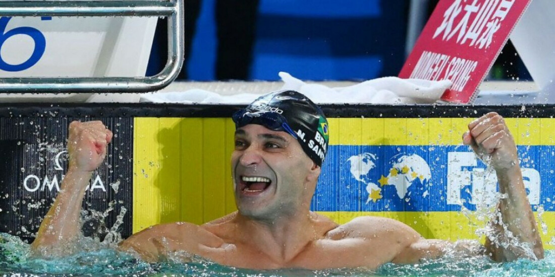 Aos 42 anos, Nicholas Santos é tetracampeão mundial nos 50m borboleta