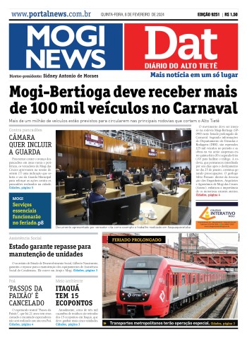Edição Mogi News/DAT - 8 de fevereiro de 2024