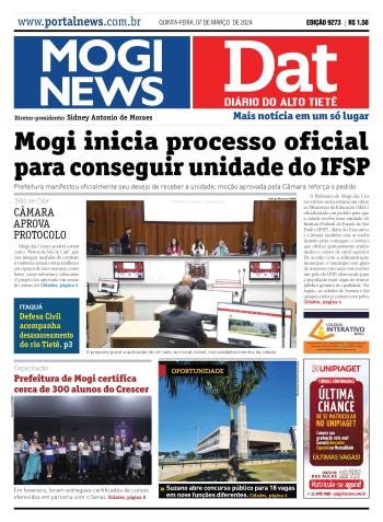 Edição Mogi News/DAT - 07 de março de 2024