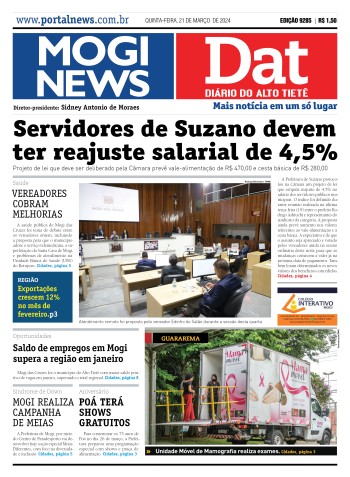 Edição Mogi News/DAT - 21 de março de 2024