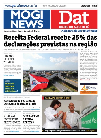 Edição Mogi News/DAT - 02 de abril de 2024