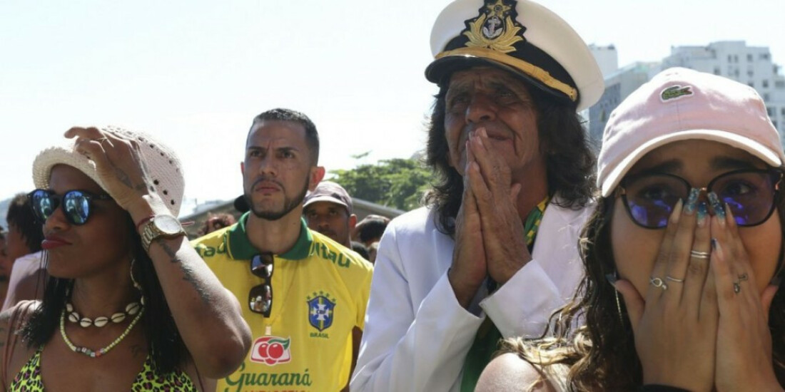 Alegria dá lugar à tristeza na Fan Fest com a derrota do Brasil
