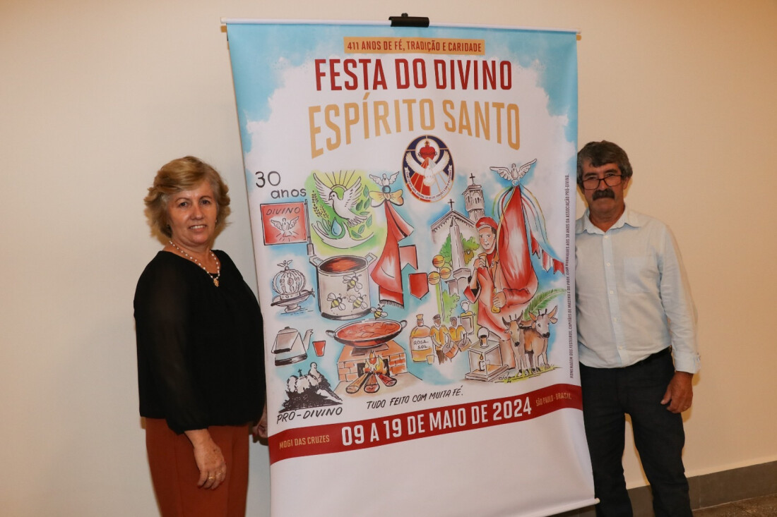 Cartaz festivo homenageia os 30 anos da Pró-Divino 