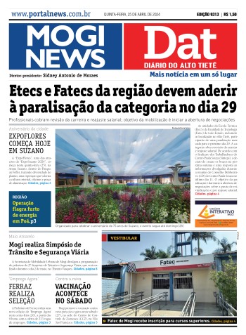 Edição Mogi News/DAT - 25 de abril de 2024