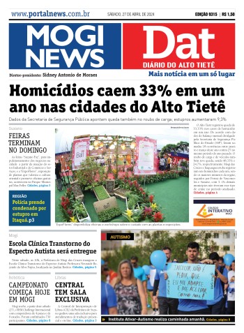 Edição Mogi News/DAT - 27 de abril de 2024
