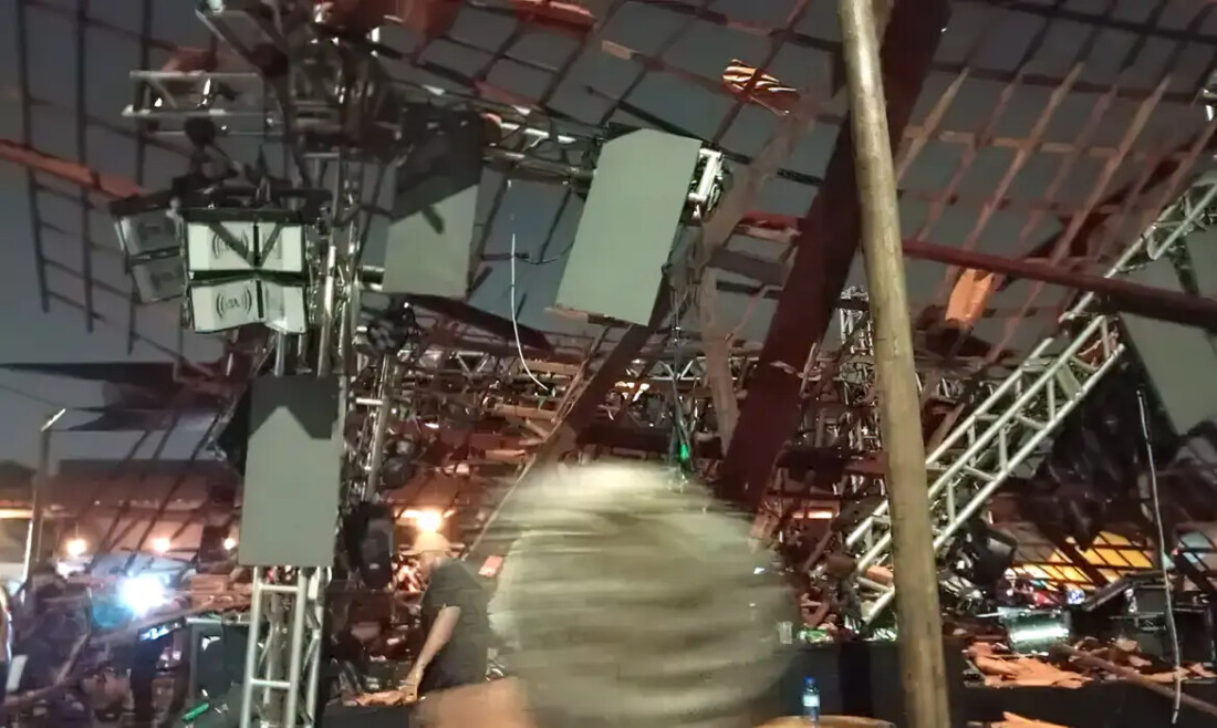 Quatro pessoas seguem internadas após queda de teto em casa de show