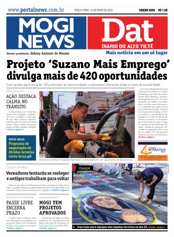 Edição Mogi News/DAT - 14 de maio de 2024