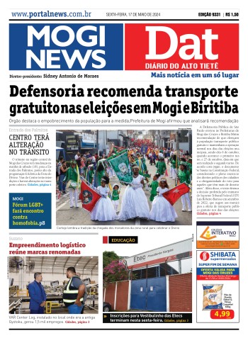 Edição Mogi News/DAT - 17 de maio de 2024