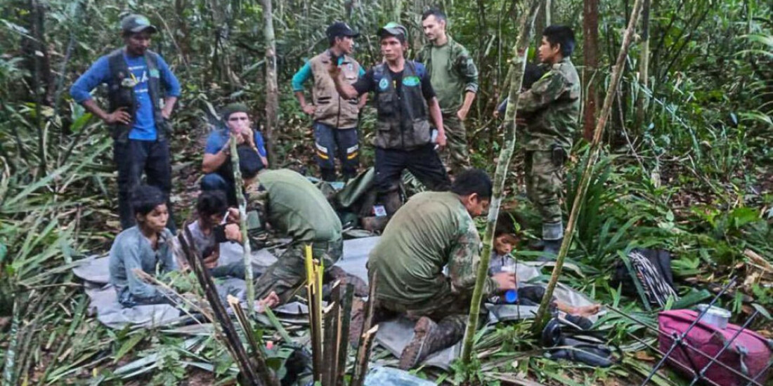 Crianças colombianas que sobreviveram a queda de avião são resgatadas