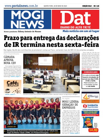 Edição Mogi News/DAT - 30 de maio de 2024