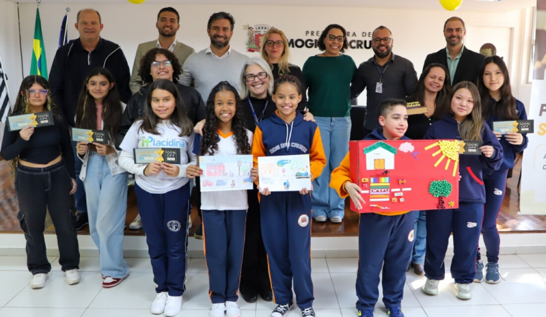 Vencedores do 4º Concurso de Mobilidade e Educação de Mogi recebem premiação