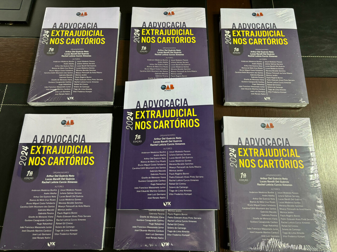 Livro ‘A Advocacia Extrajudicial nos Cartórios’ será lançado nesta quinta