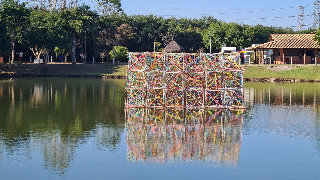 Maurício Chaer inaugura nova obra de arte no Parque Centenário, em Mogi