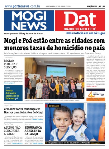 Edição Mogi News/DAT - 20 de junho de 2024