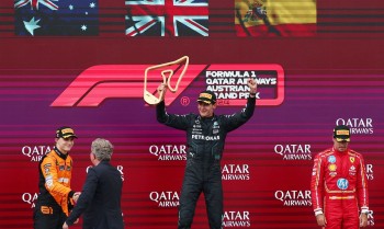 Russell vence GP da Áustria após colisão entre Verstappen e Norris