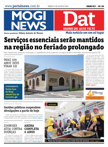 Edição Mogi News/DAT - 06 de julho de 2024