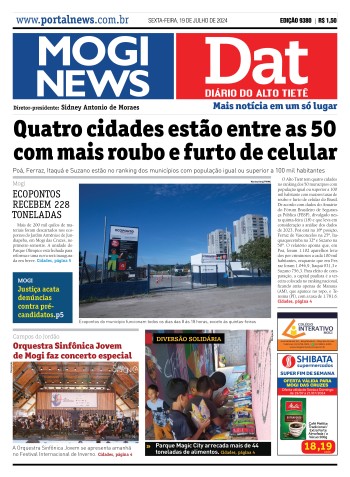 Edição Mogi News/DAT - 19 de julho de 2024