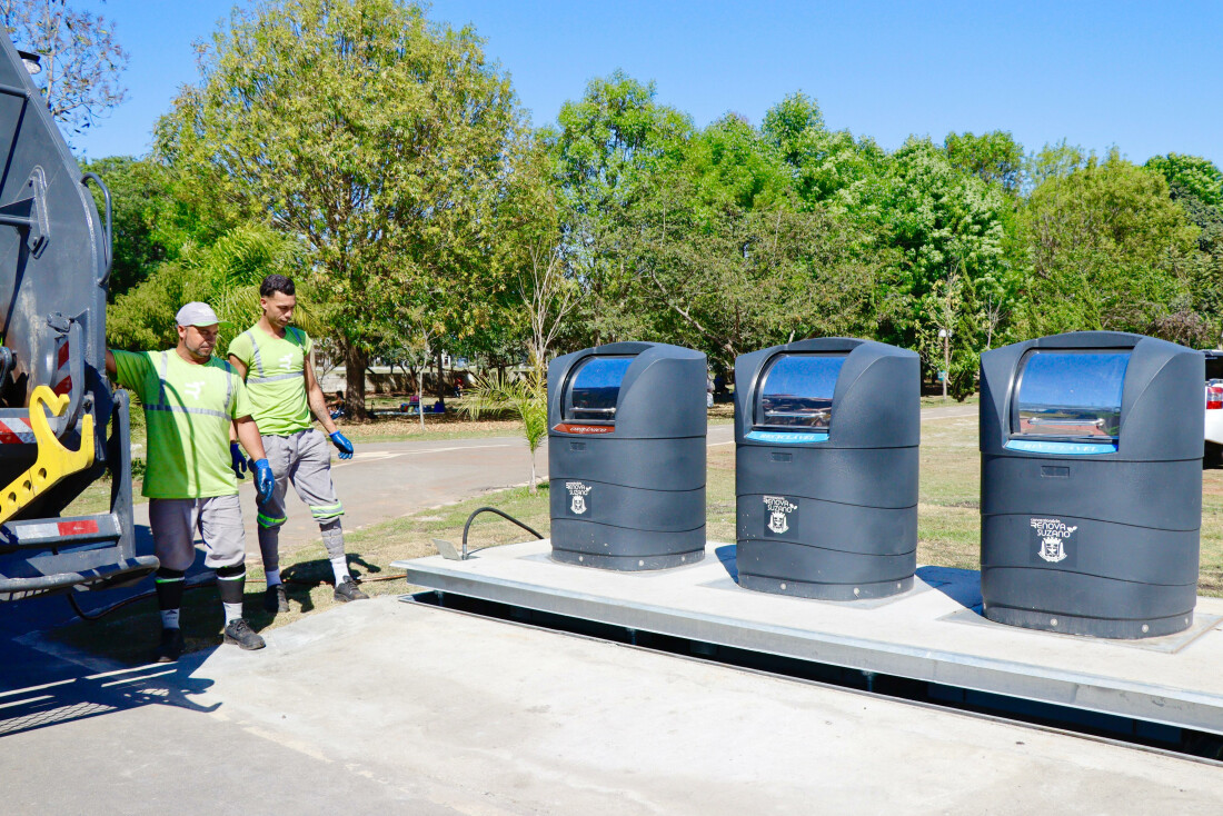 Suzano realiza entrega do primeiro sistema de contentores subterrâneos da cidade