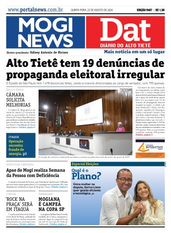 Edição Mogi News/DAT - 22 de agosto de 2024