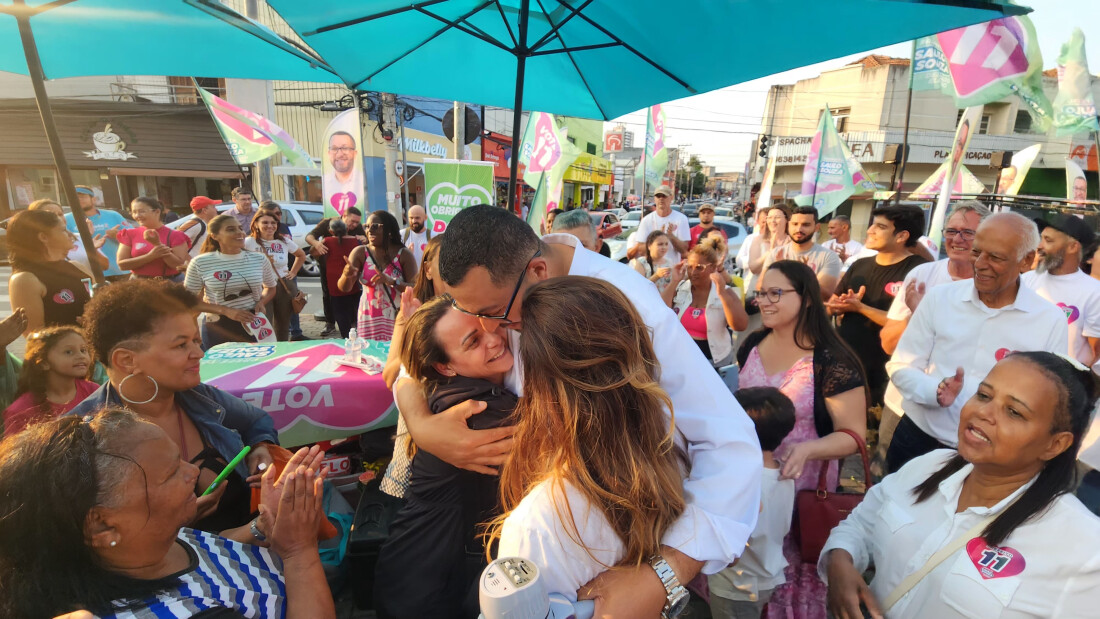 Saulo Souza, prefeito eleito de Poá, esteve na Tenda da Mudança nesta segunda